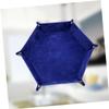Gogogmee Hexagon Dice Tray Storage Box Pu Leather Rolling Dice Holder Collapsible view 3