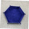 Gogogmee Hexagon Dice Tray Storage Box Pu Leather Rolling Dice Holder Collapsible view 4