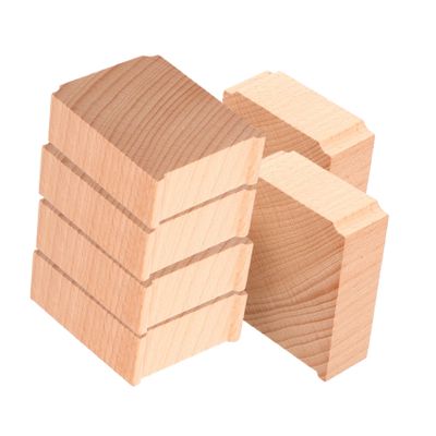 KICHOUSE 6pcs Wooden Train Track Bridge Supports for Train Toy Track Bridge Risers Boys and Girls Accessories