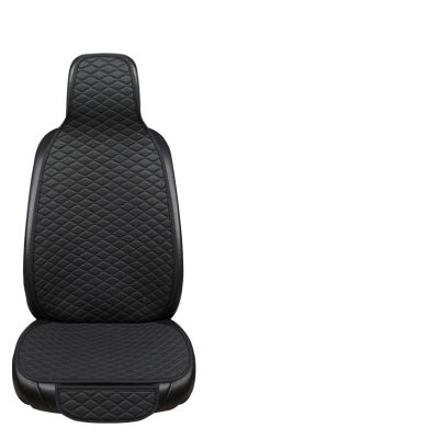 beisup Car Seat Covers Linen Car Seat Cushion Non-Slip Bottom and Fixed Design Universal Front Seat Covers BreathableSeat Protector Fit for 90% Vehicles,Black