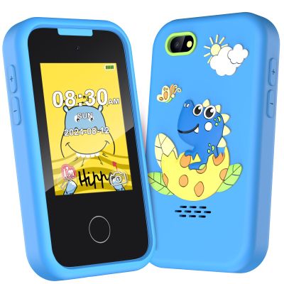 Kids Phone Toys for Boys, 3 4 5 6 7 8 Year Old Boys Girls Christmas Birthday Gifts for Kids, 2.8" Touchscreen Smartphone Toddler Cell Phone, Children Play Toy Phone with Camera, Game, Music, 8GB Card