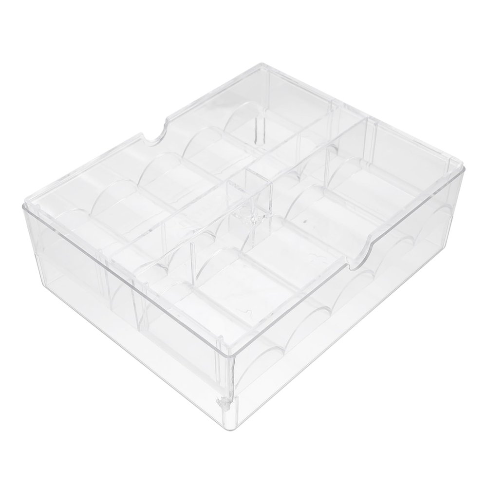 VILLFUL Poker Chip Holder Tray Portable Acrylic Chip Storage Box for Poker Chip Display Case
