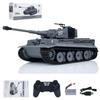 wheelfun US in Stock, Taigen 1/24 RC Battle Tank Tiger I RC Military Tanks Model Mid-Term Infrared Combat Chassis Recoil LED Flash Gray for Hobby view 1