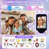 Kids Smart Phone Toys, 3 4 5 6 7 8 9 Year Old Kids Christmas Birthday Gifts for Boys Girls, 2.8" Touchscreen Toddler Cell Phone, Children Play Toy Phone with Dual Camera, Game, Music Player, 8GB Card view 3