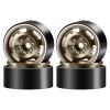 DashRC 1.9 Beadlock Wheel Rim, 177g Heavy Aluminum Alloy Beadlock Wheels for 1/10 RC Crawler SCX10 TRX4 TRX6 VS4-10 GEN7 GEN8 Upgrades, 4PC (Desert Titanium) view 1