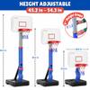 2-in-1 Toddler Basketball Hoop with Ring Toss Game, Adjustable 2.55.5 Ft Indoor & Outdoor Kids Basketball Set with Mini Balls, Rings, Pump & Stable Base | Sports Toy for Boys & Girls Ages 13+ view 2