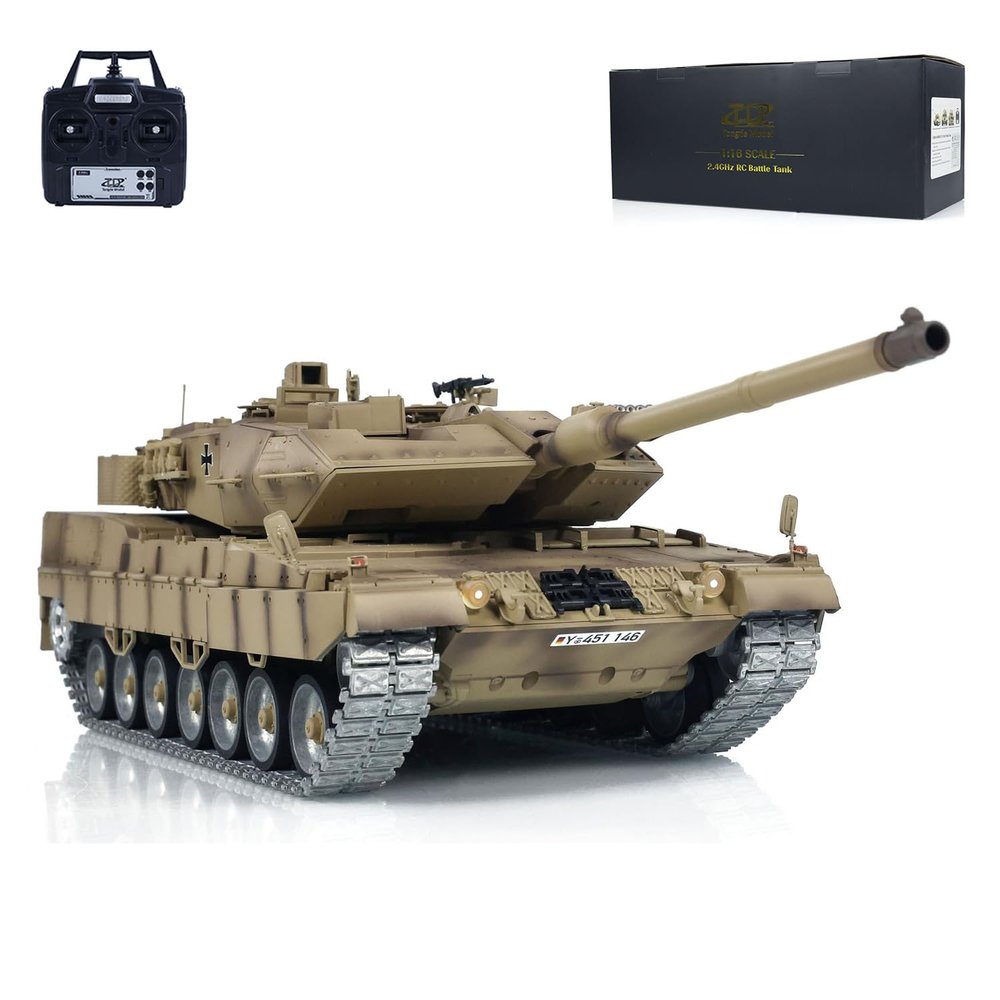 TOUCAN RC HOBBY TD 1:16 RC Tank Leopard2A7 Remote Control Infrared Battle & BB Model Metal Wheel