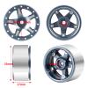 RCHUBAM 1.3 Beadlock Wheels with 5-Spoke Aluminium 1.3in RC Wheel Rims 72g Compatible with TRX4-M SCX24 Upgrade 1/24 1/18 RC Crawler Car Upgrade Parts #A (Titanium Grey) view 2