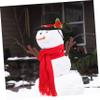 BCOATH Build Your Snowman Kit 16pcs Christmas Snowman Dressing Set Scarf Eyes Mouth Button Hat for Boys and Girls view 3