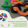Binvin 3D Printed Animals-Snake Viper,3D Printed Snake Toys Articulated Snake 3D Printed Animals Animal Model Ornaments Creative Funny Toy Festival Gift for Frends (Luminous Green, 24Inch) view 3