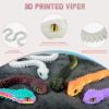 Binvin 3D Printed Animals-Snake Viper,3D Printed Snake Toys Articulated Snake 3D Printed Animals Animal Model Ornaments Creative Funny Toy Festival Gift for Frends (Luminous Green, 24Inch) view 4