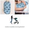 Muishi Helicopter Silhouettes Newborn Swaddle Blankets Hat Sets Soft Baby Receiving Blanket Swaddle Sack for Baby Shower Infant Boy Girl Gift view 4