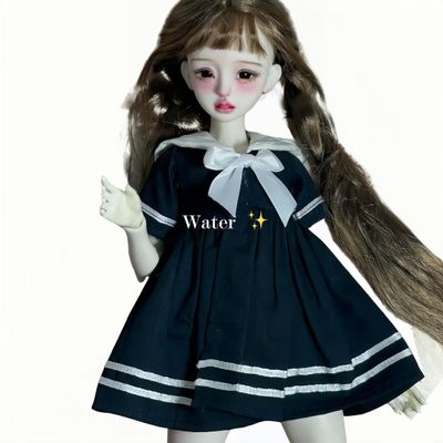 BJD Doll Clothes Handmade Fashionable Clothes Suitable for 1/4 1/6 BJD Doll SD Doll (Black, 1/6)