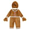 Awevudst Baby Gingerbread Costume, Ric Rac Trim Fleece Jumpsuits Hat Gloves Set Newborn Toddler Christmas Halloween Outfit (Coffee, 2-3T) view 1