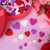 100 PCS Valentines Stickers, Self-Adhesive Foam Heart Stickers, 3 Sizes Glitter Valentine's Decor, Purple Rose Red Heart Valentines Crafts, DIY Supplies for Frames Presents Cards Heart Themed Craft view 3