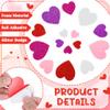 100 PCS Valentines Stickers, Self-Adhesive Foam Heart Stickers, 3 Sizes Glitter Valentine's Decor, Purple Rose Red Heart Valentines Crafts, DIY Supplies for Frames Presents Cards Heart Themed Craft view 4