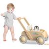 Wooden Baby Walker, Push and Pull Learning Walking Toys for Babies Infants to Toddler, Walker with Wheels for Boys Girls, Gift for Birthday Christmas, Natural view 1