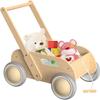 Wooden Baby Walker, Push and Pull Learning Walking Toys for Babies Infants to Toddler, Walker with Wheels for Boys Girls, Gift for Birthday Christmas, Natural view 2
