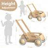 Wooden Baby Walker, Push and Pull Learning Walking Toys for Babies Infants to Toddler, Walker with Wheels for Boys Girls, Gift for Birthday Christmas, Natural view 4