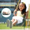 2 Pack Swing Set Seat with Metal Triangle Ring & 66Inch Anti-Rust Chains, Swing Replacement with Snap Hooks & Hanging Straps, Support 300lb for Outdoors Backyard Playground (Green X2) view 3