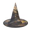 GlbnSHeric Witch Hats Halloween Cone Wizard Hat Steam Train Depart Sunset Witch Hats Halloween Hat Costume Cosplay view 1