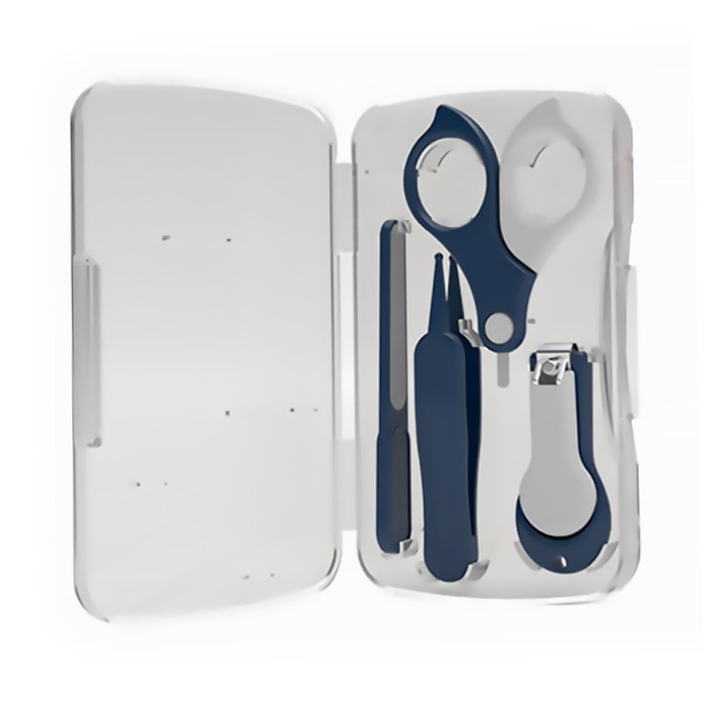 HAPINARY Newborn Nail Clipper Set Ergonomic Grooming Kit with Safe Tools for Manicure Includes Scissors Tweezers and File Durable Case Boy and Girl Care