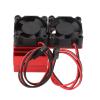 ESC Cooling Fan and Motor Cooling Fan Dual Fan Set for Slash 4x4 1/10 for Rustler 4x4 Stampede 4X4 for Hoss 4x4 for Velineon 3s (Red) view 1