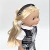 14.5 inch Doll Outfit-School Plaid Jumper include Blouse and Matching Headband/Add on Option: Sock and Shoe (Doll is not included) (Jumper,White Sock,Matte Shoe, Plaid 50) view 4