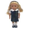 14.5 inch Doll Outfit-School Plaid Jumper include Blouse and Matching Headband/Add on Option: Sock and Shoe (Doll is not included) (Jumper,White Sock,Matte Shoe, Plaid 55) view 1