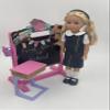 14.5 inch Doll Outfit-School Plaid Jumper include Blouse and Matching Headband/Add on Option: Sock and Shoe (Doll is not included) (Jumper,White Sock,Matte Shoe, Plaid 55) view 2