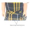 14.5 inch Doll Outfit-School Plaid Jumper include Blouse and Matching Headband/Add on Option: Sock and Shoe (Doll is not included) (Jumper,White Sock,Matte Shoe, Plaid 2V) view 4