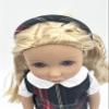 14.5 inch Doll Outfit-School Plaid Jumper include Blouse and Matching Headband/Add on Option: Sock and Shoe (Doll is not included) (Jumper,White Sock,Matte Shoe, Plaid 63) view 4