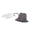 14.5 inch Doll Outfit-School Plaid Jumper include Blouse and Matching Headband/Add on Option: Sock and Shoe (Doll is not included) (Jumper Only, Plaid 43) view 1