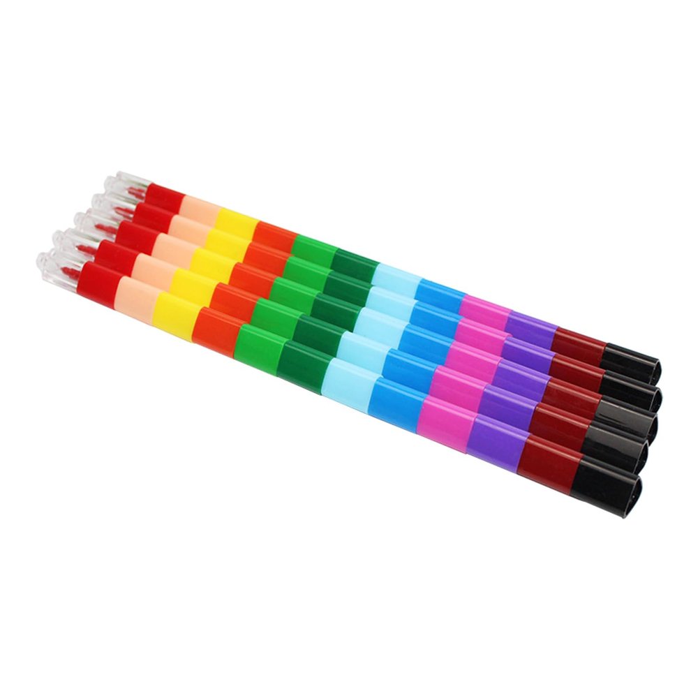 5Pcs Painting Stitching Crayon Color Crayon Building Blocks Crayon for Kids Crayon School Supplies Pencils