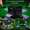 2 Deck Automatic Card Shuffler & Dealer Machine, 360 Rotating Card Shuffler Machine, with 4 Wireless Dealer Buttons, for UNO, Blackjack, Texas Hold'em view 4