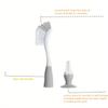 2-in-1 Detachable Bottle Brush with Suction Stand, Long Handle Water Bottle Cleaner for Cleaning Baby Bottles and Nipples, Insulated Bottles, Water Bottles, Coffee Mugs, 2pack (Grey+Green) view 4