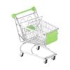 Fxzqgnh Kids Shopping Cart Push Cart Children Toy Decorative Ornament Gift Stationery Funny Desk Organizer Mini, Green view 1