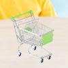 Fxzqgnh Kids Shopping Cart Push Cart Children Toy Decorative Ornament Gift Stationery Funny Desk Organizer Mini, Green view 3