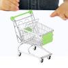 Fxzqgnh Kids Shopping Cart Push Cart Children Toy Decorative Ornament Gift Stationery Funny Desk Organizer Mini, Green view 4