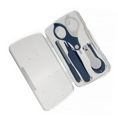 VICASKY 1set Newborn Nail Clipper Ergonomic Grooming Kit Non- Handle Curved Blades Rounded Nail File for Safe Easy Use Portable Lightweight