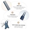 VICASKY 1set Newborn Nail Clipper Ergonomic Grooming Kit Non- Handle Curved Blades Rounded Nail File for Safe Easy Use Portable Lightweight view 2