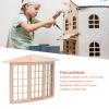 1/12 Dollhouse Bay Window, Wooden 45 Degree Corner 3 Sided Window Model DIY Birchwood Miniature Window for Dollhouse view 4