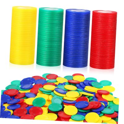 VICASKY 400pcs Counting Chips Four Colors Game Tokens for Bingo Poker and Math Activities Easy Identification and Versatile Use for Ages