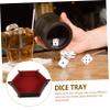 Abaodam Foldable Pu Dice Storage Tray Dice Holder Multi-Purpose Desktop Organizer for Games Accessories and Items Deep for Use view 2