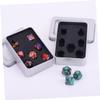 BEBEMOKO 4pcs Dice Storage Box with Liners Iron Dice Organizer for Rpg Games Scratch-resistant Case view 3