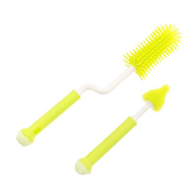 MOBUTOFU Silicone Bottle Brush Rotation Brush for Feeding Milk Bottle Cleaner Kit