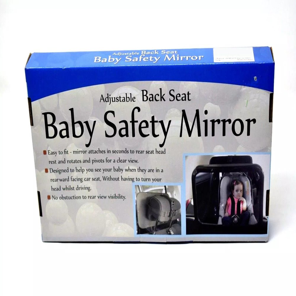 Adjustable Back Seat Baby Safety REAR FACING Mirror for Car INTERIOR, Easy to Fit and Rotate