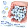 Alasum 16mm Milk Patterned Glass Marbles 50pcs Bulk Set Kids Marble Games Smooth Safe Craft Beads view 3