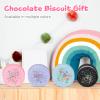 4pcs Handmade Soft Cookie Squishy Silicone Stress Relief Squishy Toy Pink Cookie Dessert Kawaii Squishies Fidget Toy Stress Relieving Fur Ball OPP Packaging Gifts (4pcs) view 4