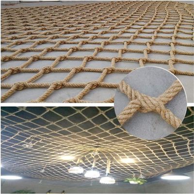 TZLGMDER Children's Climbing net Rope Netting Outdoor Railing Decor Hemp Rope Cargo Net Child Playground Kids Swing Hammock Safety Net Climbing Net for Outdoor(3m*3m)